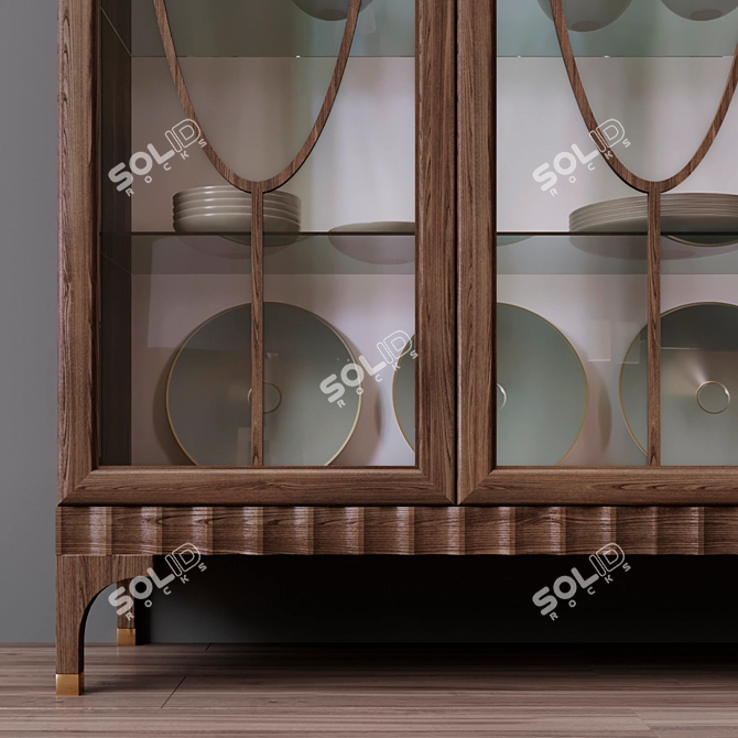 Elegant Glass Cupboard - Seven Sedie 3D model image 3