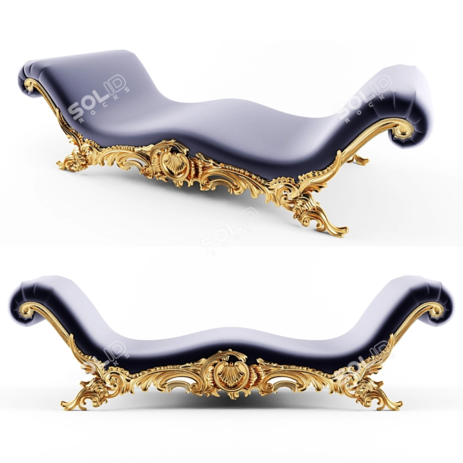 Elegant Belloni Bench: A Timeless Statement 3D model image 1