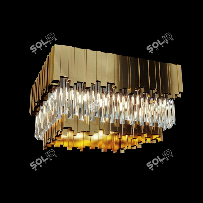 Empire Square Brass Plafond - 600mm x 600mm x 350mm 3D model image 1