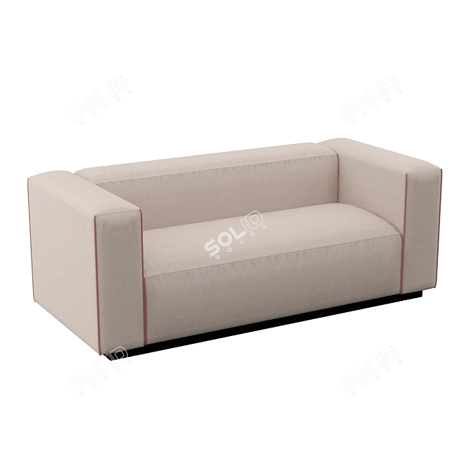 Elegant Modern Grey Sofa 3D model image 1