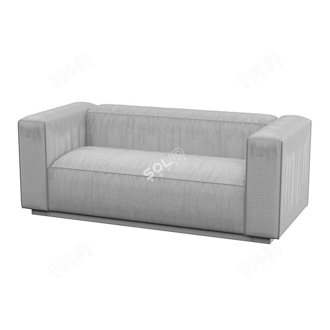 Elegant Modern Grey Sofa 3D model image 3