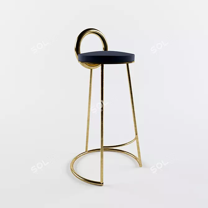 Classic Bar Stool - Sleek and Stylish 3D model image 1