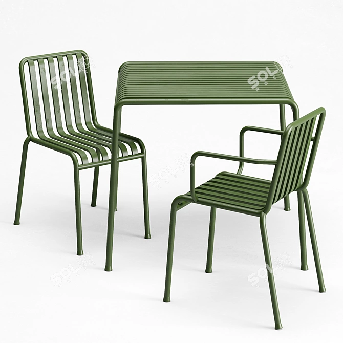 Modern Outdoor Furniture Set 3D model image 1