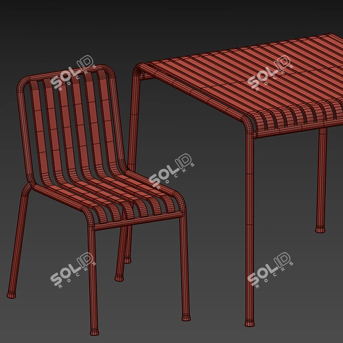 Modern Outdoor Furniture Set 3D model image 3