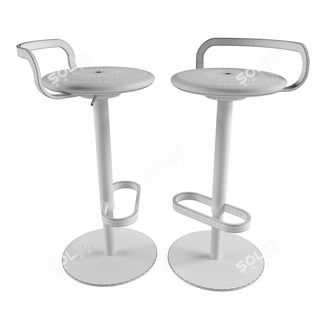 Lapalma Mak Bar Stool - Stylish Seating 3D model image 3