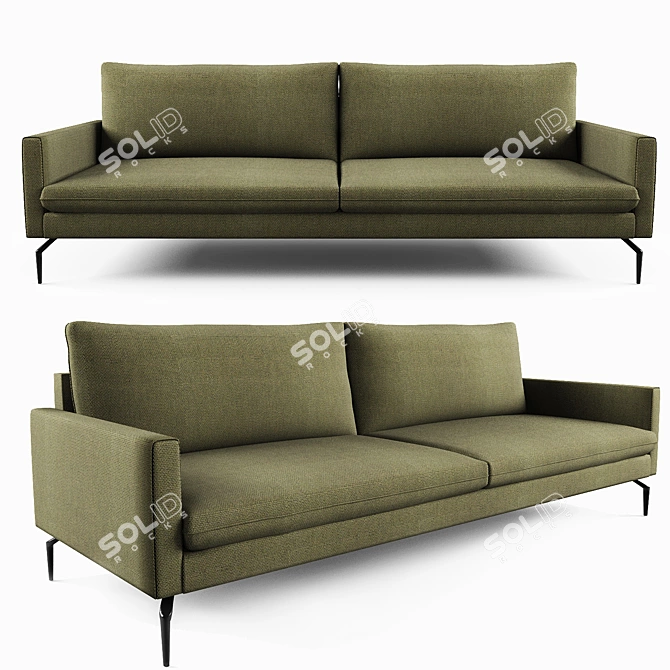 Luxury Natuzzi Premura Sofa: 3D Model and Textures 3D model image 1