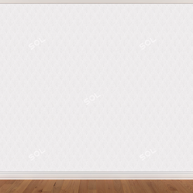 Seamless Wallpaper Set with 3 Textures 3D model image 3