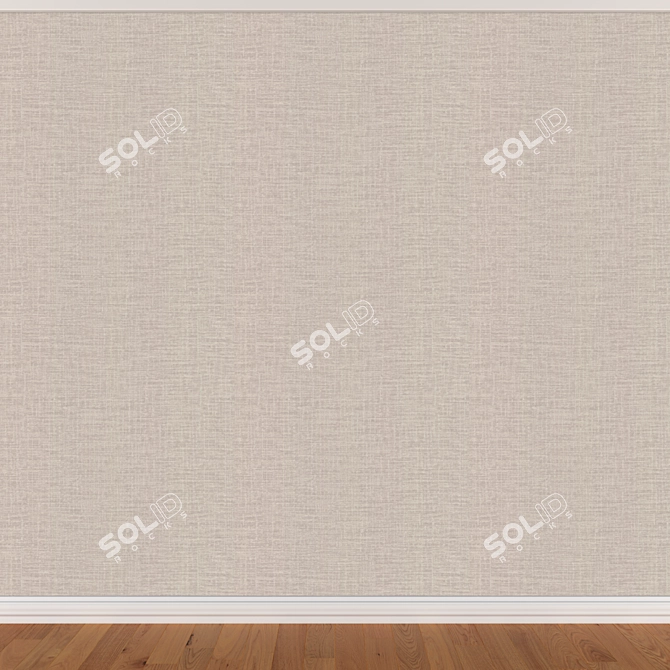 Seamless Wallpaper Set: 3 Colors 3D model image 3