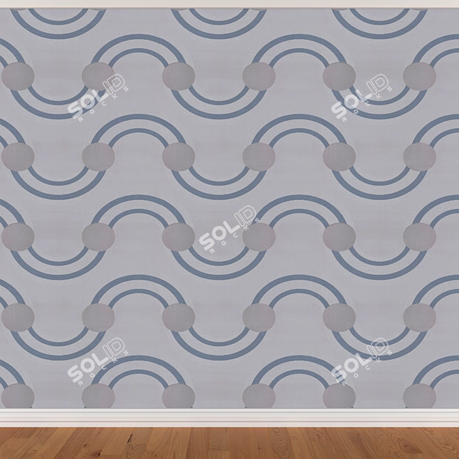 Title: Seamless Wallpaper Set (3 Colors) 3D model image 3