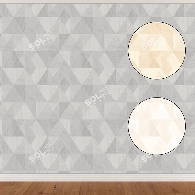 Seamless 3D Wallpaper Set 3D model image 2