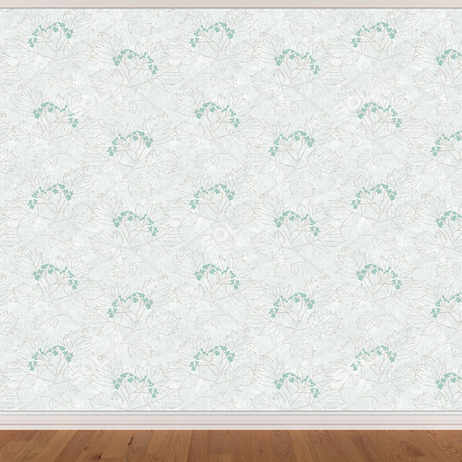 Seamless Wallpaper Set in 3 Colors 3D model image 2