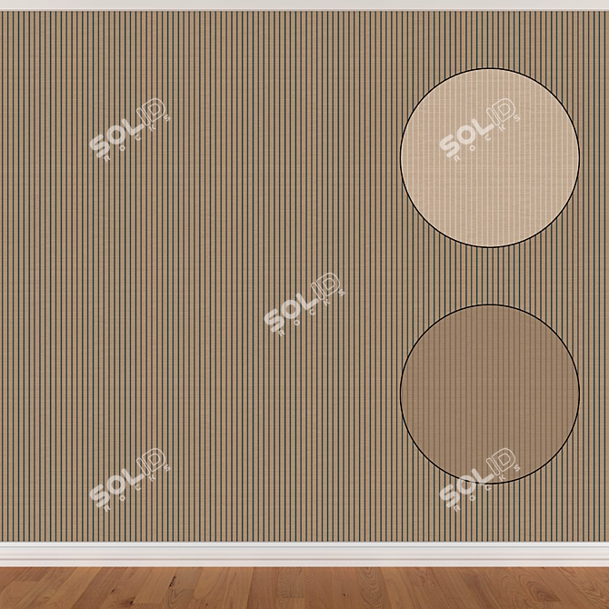 Title: Seamless Wallpaper Set in 3 Colors 3D model image 1