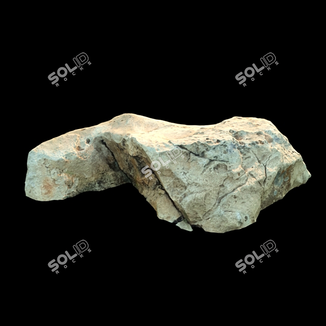 3D Rock Scan: High-Res 4K Model 3D model image 1