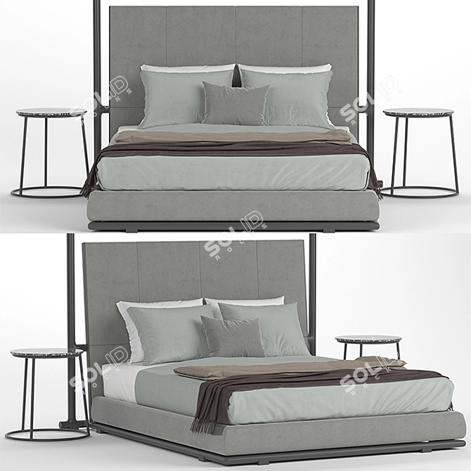 Icaro FlexForm Comfort Bed Set 3D model image 1