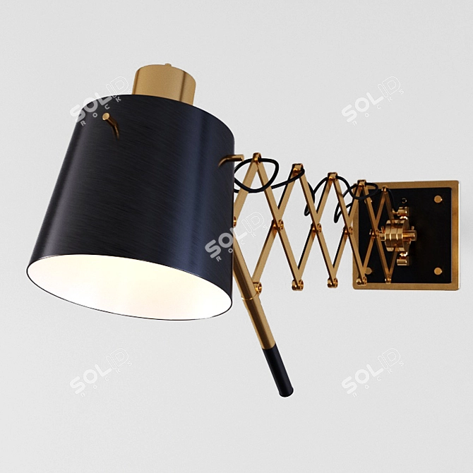 

Sleek & Stylish Pastorius Wall Lamp 3D model image 2