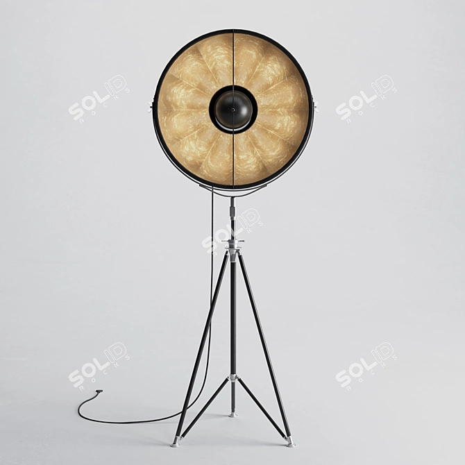 Fortuny® Swivel Tripod Floor Lamp 3D model image 1