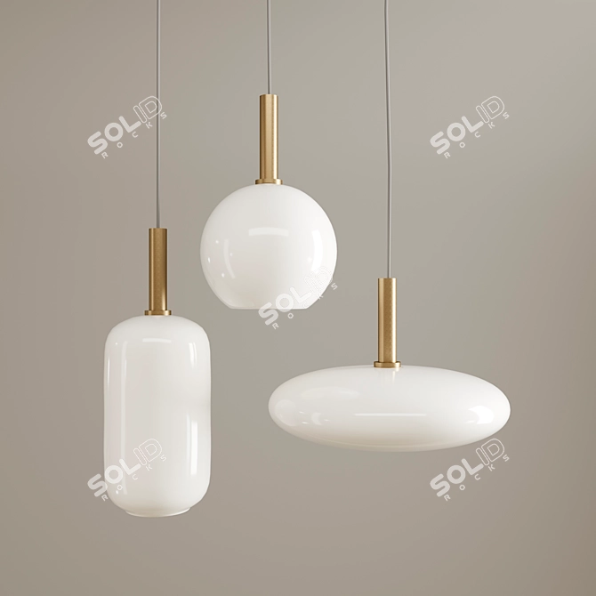 Ferm Living Opal Pendant Lamp - Elegant and Stylish! 3D model image 1