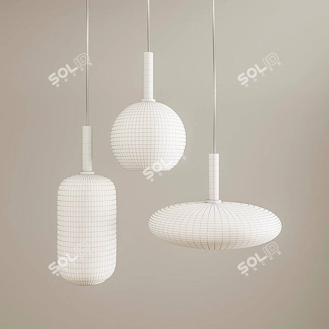 Ferm Living Opal Pendant Lamp - Elegant and Stylish! 3D model image 3