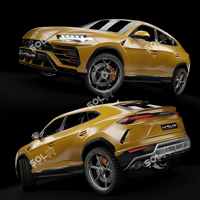 Lamborghini URUS TurboSmooth 3D Model 3D model image 1