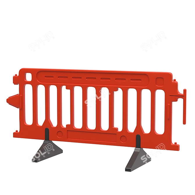 Versatile CrowdCade Plastic Barricade 3D model image 1