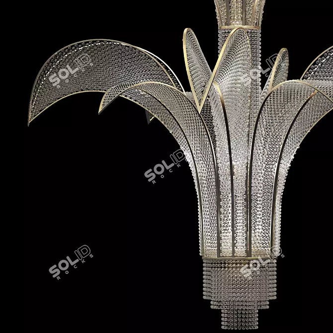 Parisian Art Deco Chandelier: Exquisite Design and Craftsmanship 3D model image 2