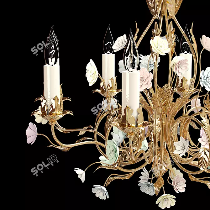 Exquisite Bagues Paris Chandelier 3D model image 2