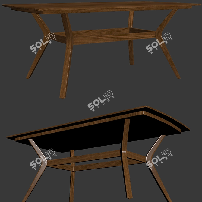 Modern Dining Table Set with 3D Max 2011 & V-Ray 3D model image 3