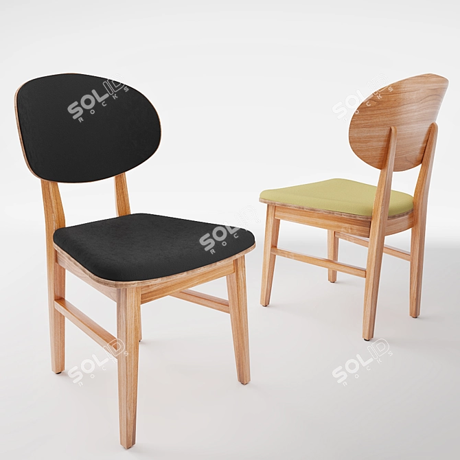 Kuba B Indoor Stool: TurboSmooth, Unique Design 3D model image 1