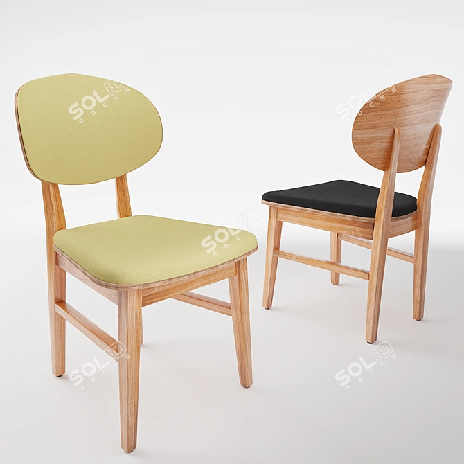 Kuba B Indoor Stool: TurboSmooth, Unique Design 3D model image 2