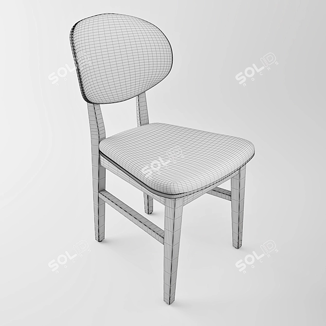 Kuba B Indoor Stool: TurboSmooth, Unique Design 3D model image 3