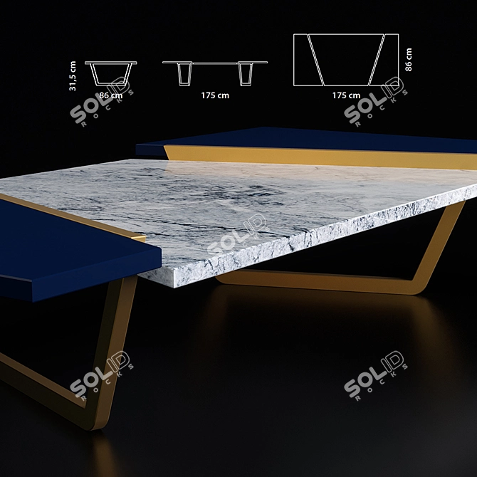 Modern Italian Small Table: Pangea 3D model image 2