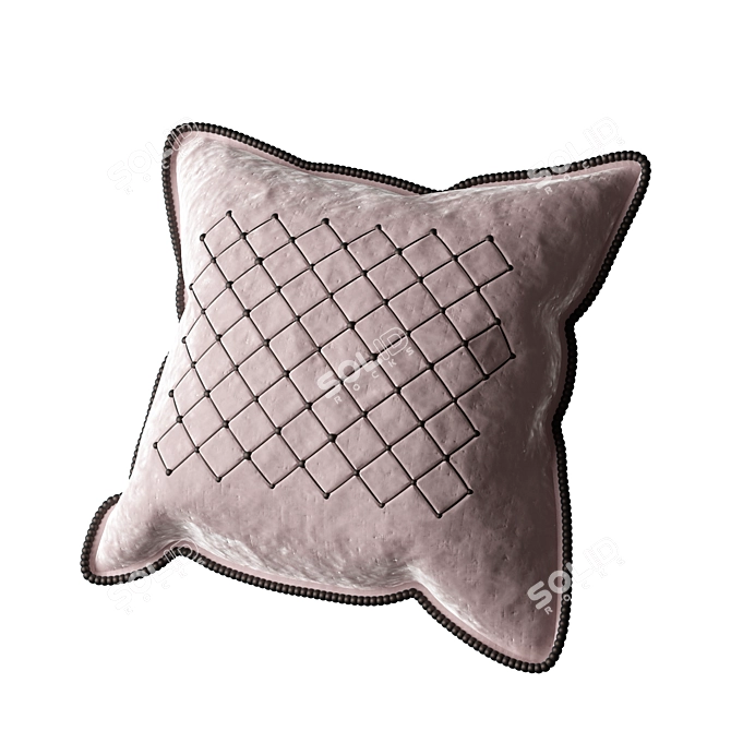 Velvet Classic Pillow 3D model image 1