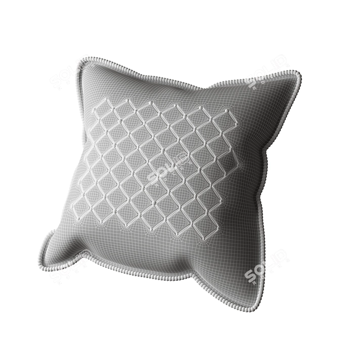 Velvet Classic Pillow 3D model image 2