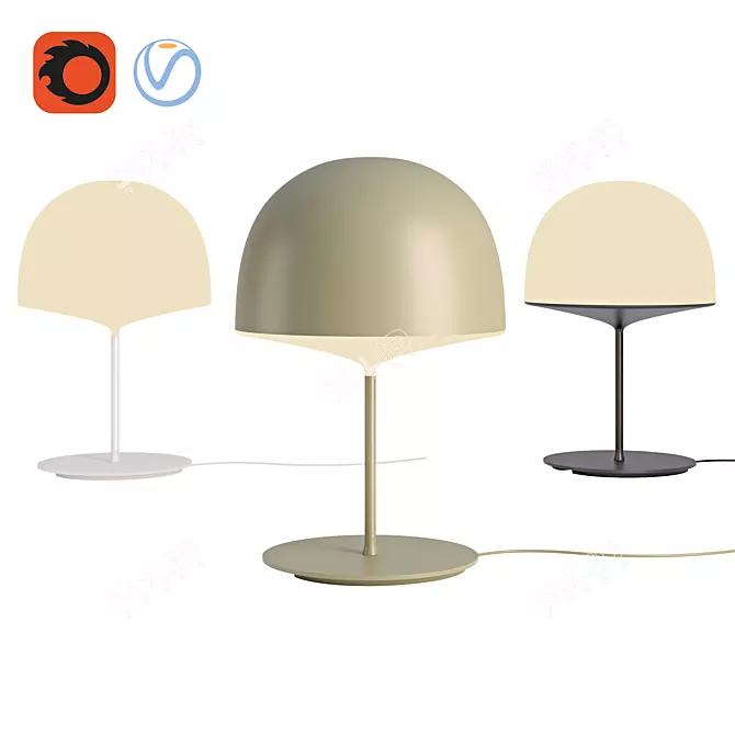 Cheshire Table Lamp: Minimalist Elegance 3D model image 1