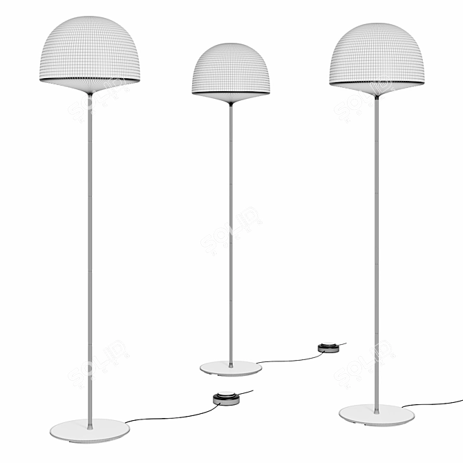 Elegant Cheshire Floor Lamp 3D model image 3