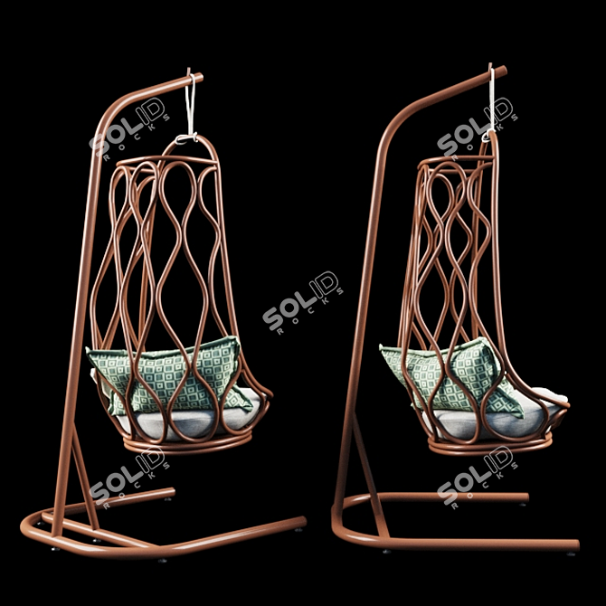 Nautical Swinging Chair: Perfect for Outdoor Relaxation 3D model image 2