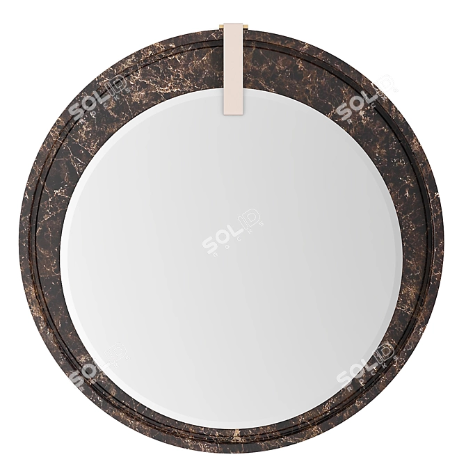 Eclipse Round Mirror: Luxurious Reflective Elegance 3D model image 1