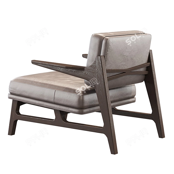 Elegant Miles Armchair: Modern Comfort & Style 3D model image 2