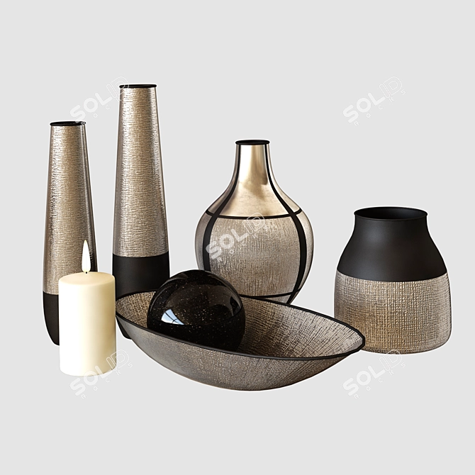 Title: Decorative Vases: 3D Model 3D model image 1