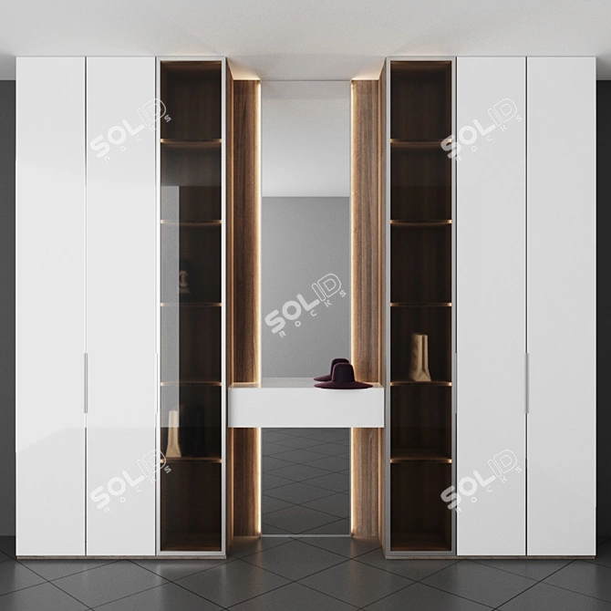 Modern Hallway Cabinet 2 3D model image 1