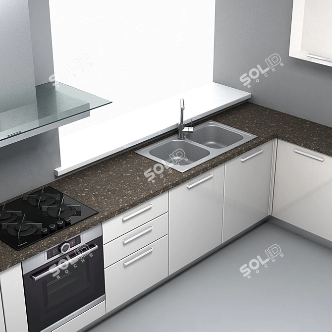 Romanian Kitchen Furniture Set 3D model image 3