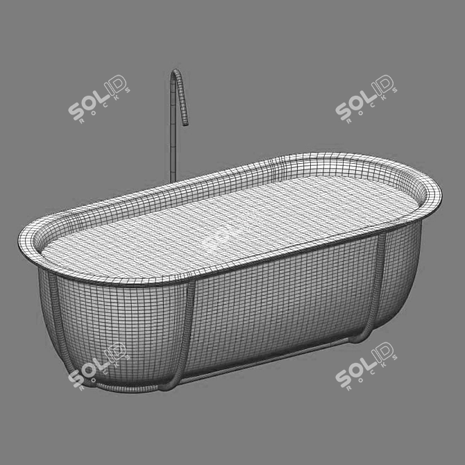 Cuna Agrape Spa Bathtub: Immerse in Luxury 3D model image 2