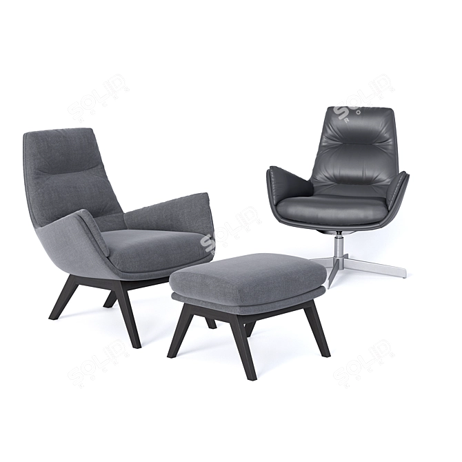 Moro Armchair: Stylish & Comfortable 3D model image 1