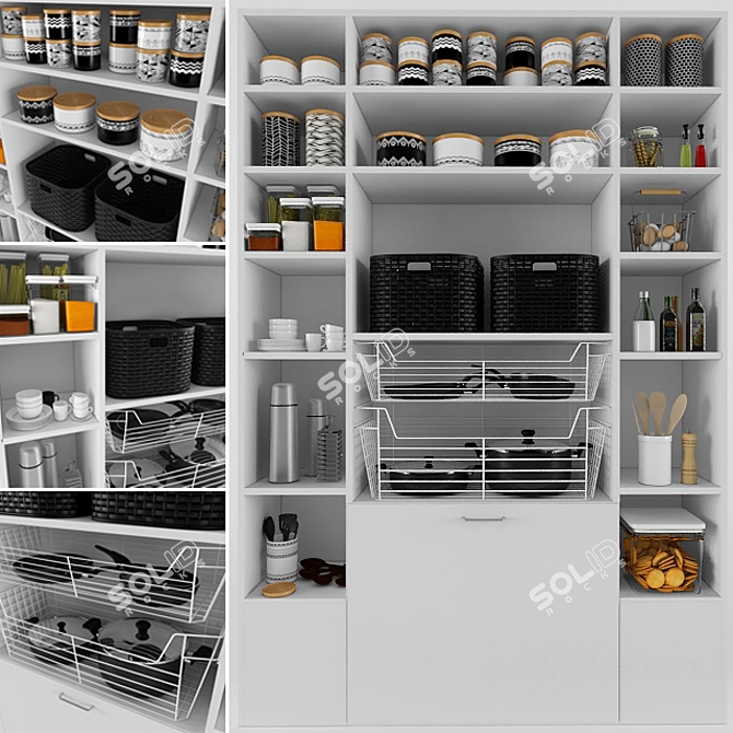 Kitchen Closet Essentials 3D model image 1