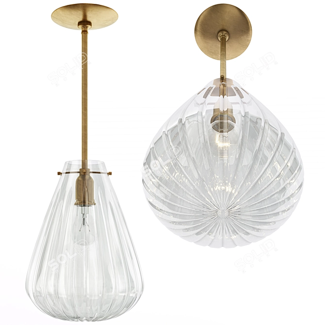 Sleek and Stylish: Arteriors Home Romo Pendant 3D model image 1