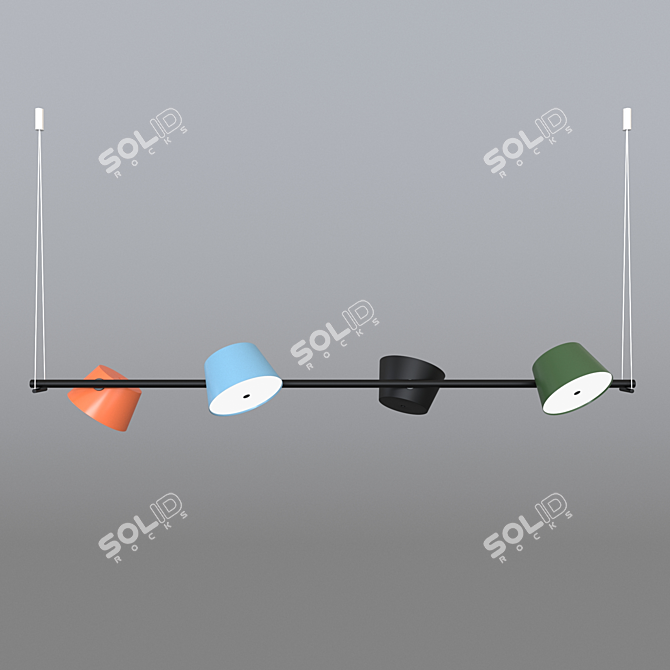 Modern and Stylish Tam Tam Pendant 3D model image 1