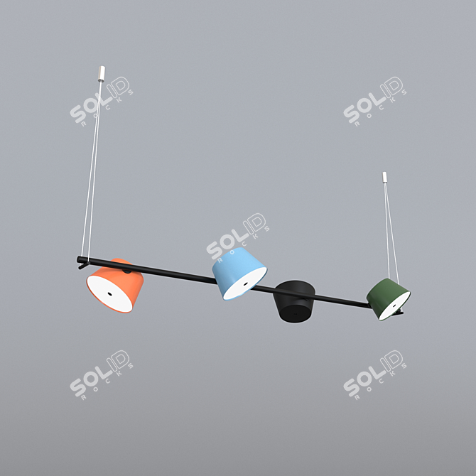 Modern and Stylish Tam Tam Pendant 3D model image 2