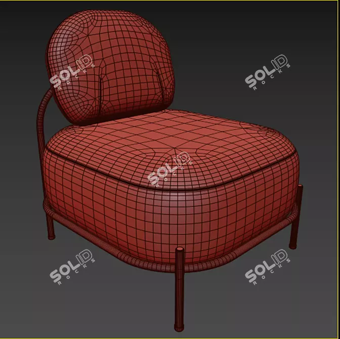 Sleek and Stylish Polly Chair 3D model image 3