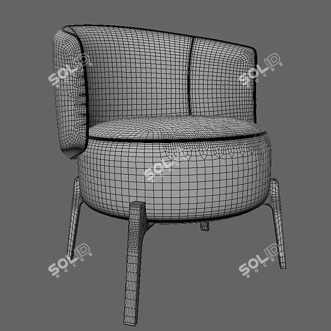 Elegant Jane Armchair by Piet Boon 3D model image 2