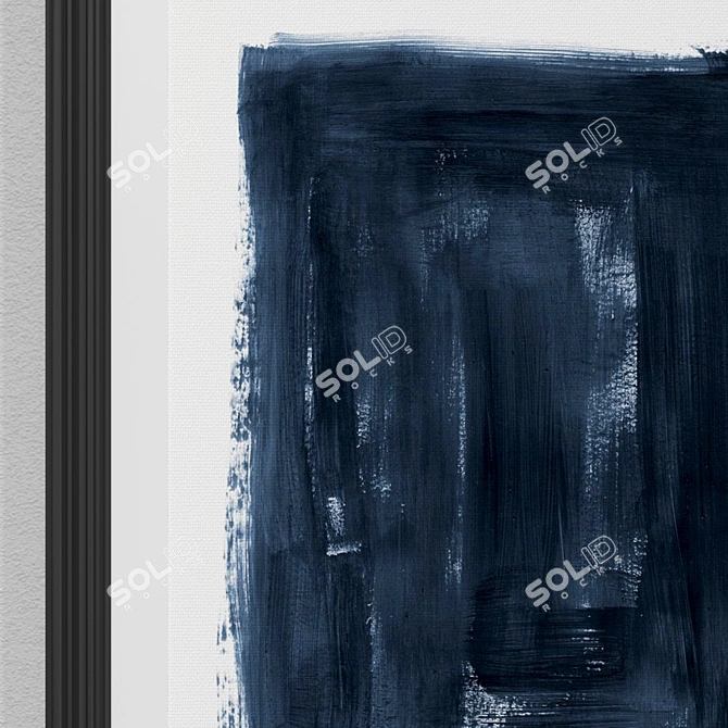 Modern Navy Blue Art Set 3D model image 3